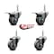 Service Caster 3 Inch Gray Polyurethane Swivel 58 Inch Threaded Stem Caster Set 2 Total Lock Brakes SCC-TSTTL20S314-PPUB-58212-2-S-2 - alternate 4